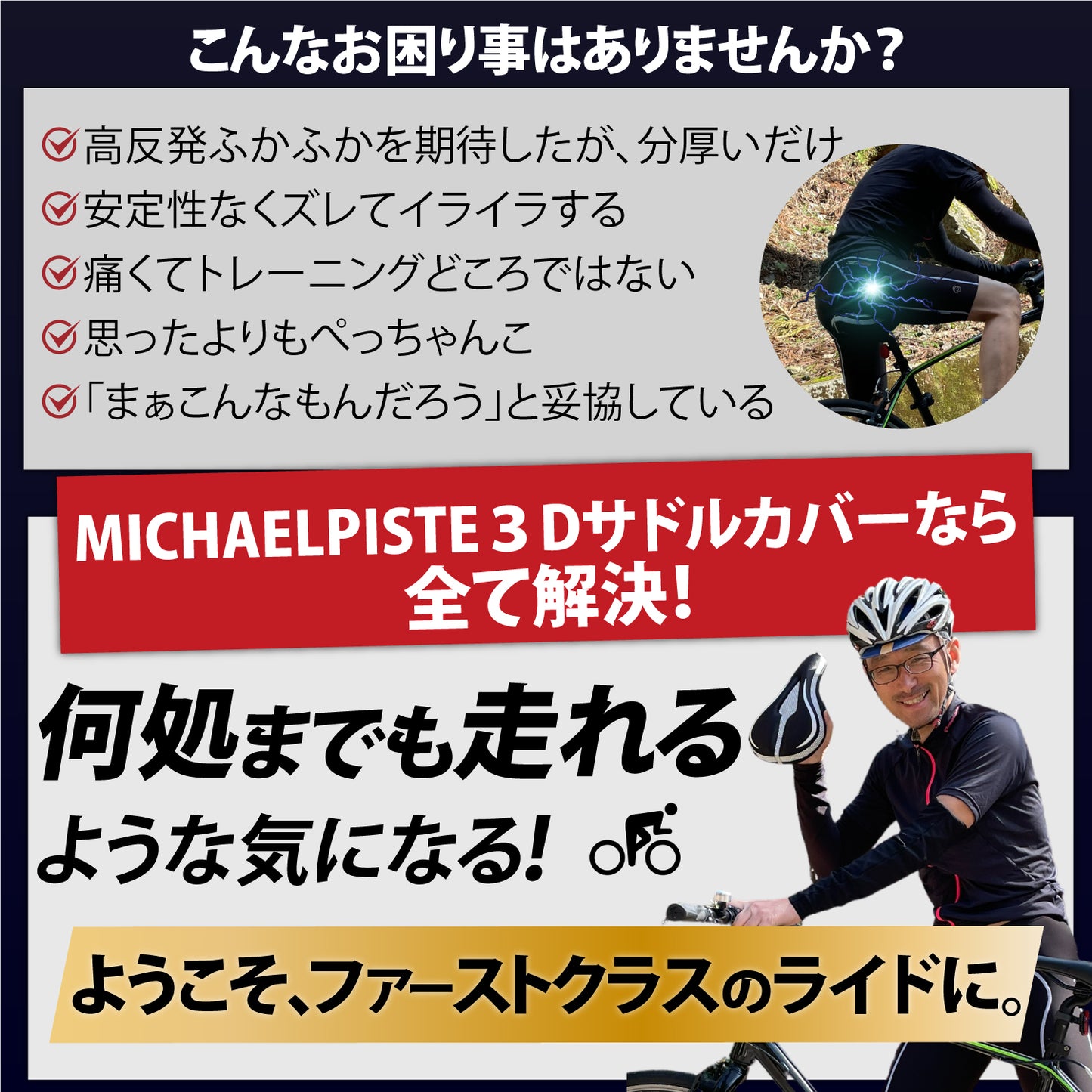 【まるで無重力 ３Dハニカム構造が体圧を分散】サドルカバー 痛く無い サドルクッション